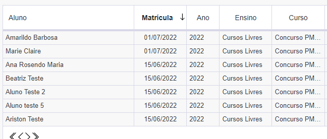 Software Mostra Alunos Matriculados