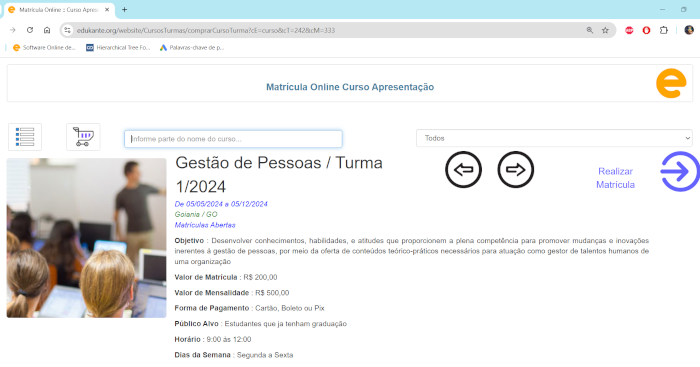 Sistema de Matrículas Online para Faculdades