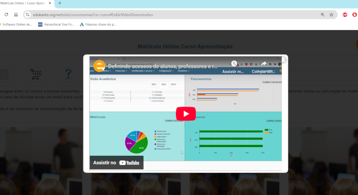 Sistema de Matrículas Online para Cursos