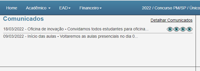 Software Ensino Infantil, Publicar Comunicados Alunos, Responsáveis, Professores - Painel dos alunos