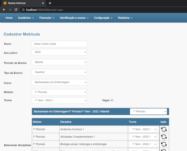 Software para Armazenar Documentos dos Alunos