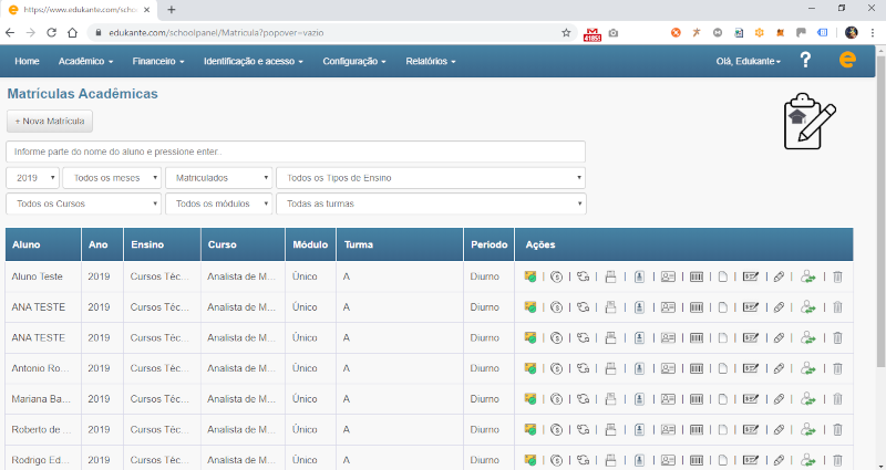Software de Gestão para Cursos, Escolas e Faculdades - Matrículas Acadêmicas