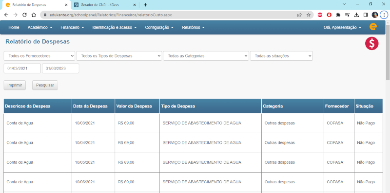 Software Realiza Controle de Despesas para Escolas e Cursos