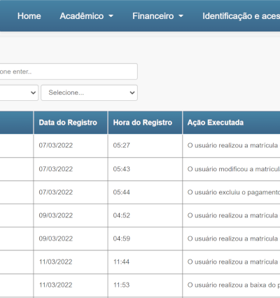 Controle Acadêmico e Financeiro. edukante.